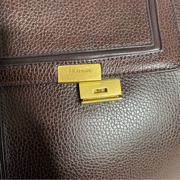 Brahmin Margo Tassel Flap Crossbody Cordoba Chocolate Brown - Picture 7 of 12